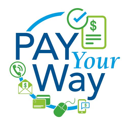 Pay Your Way graphic illustrating various ways to pay