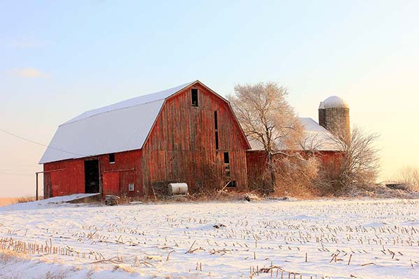 Old barn and silo