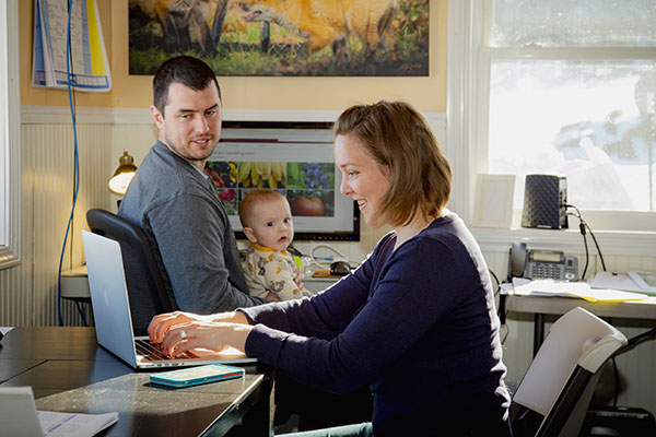 Family enjoying their high-speed fiber internet connection