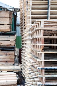 Stacks of pallets at Jarvis Sawmill
