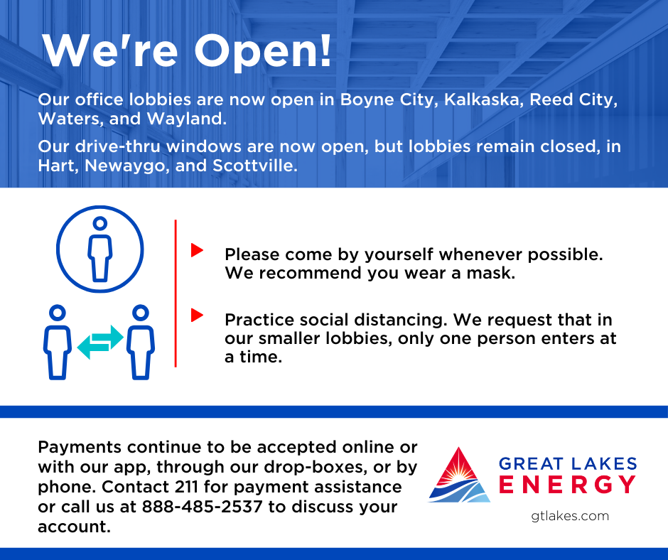 We're Open