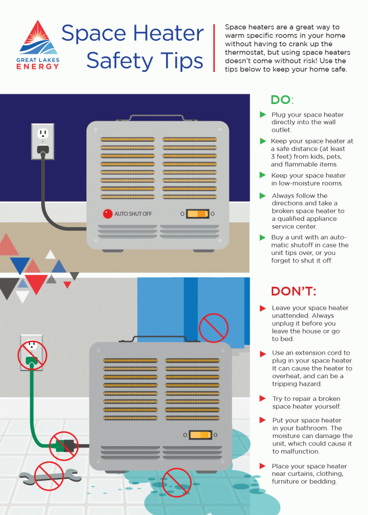 Space Heater Safety Tips Great Lakes Energy