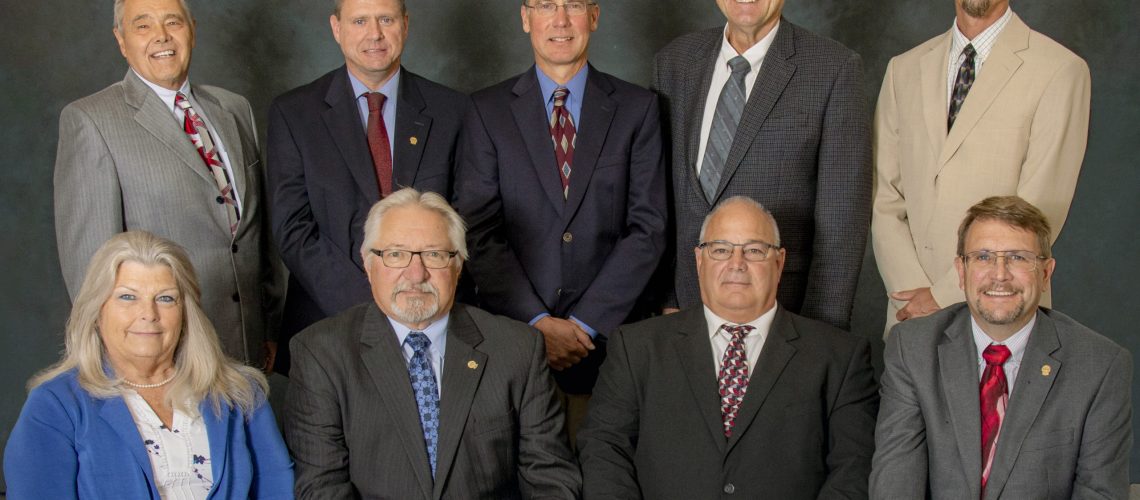 Back row, left to right: Howard Bowersox, Mark Carson, David Coveyou, Paul Byl, Ric Evans

Front row, left to right: Shelly Pinkelman, Bob Kran, John LaForge, Dale Farrier