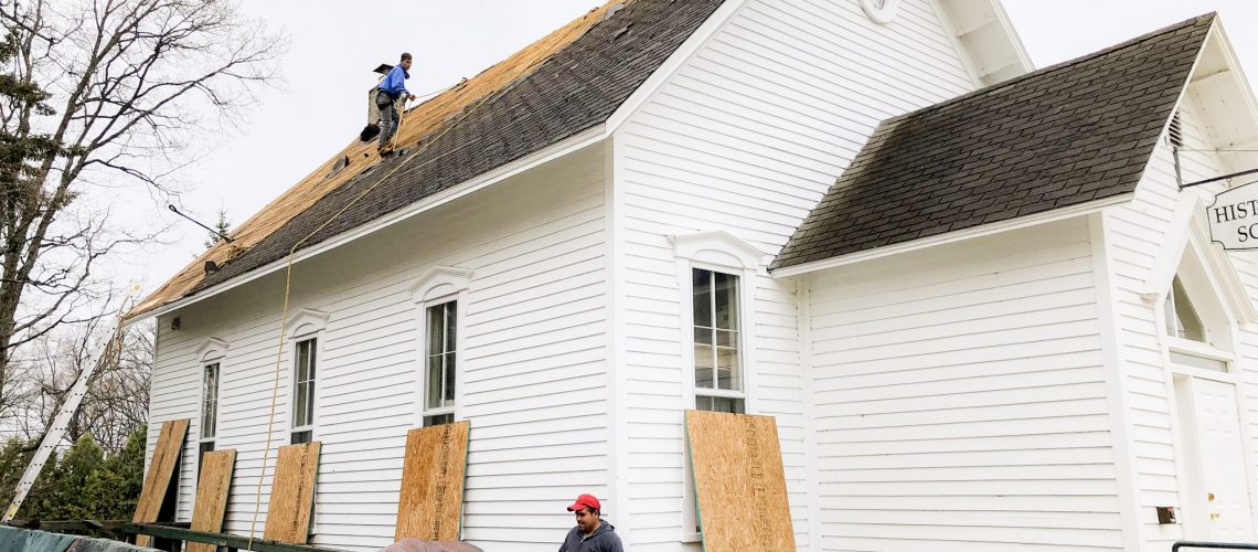 A $5,000 People Fund grant in 2021 helped pay for the Fife Lake Historical Society's schoolhouse to be re-roofed.