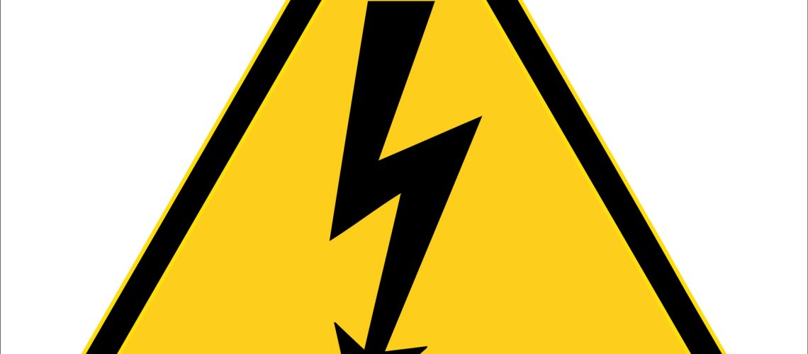 High voltage sign. warning sign, electrical hazard sign. Vector illustration. on white background High voltage sign. warning sign, electrical hazard sign. Vector illustration. on white background