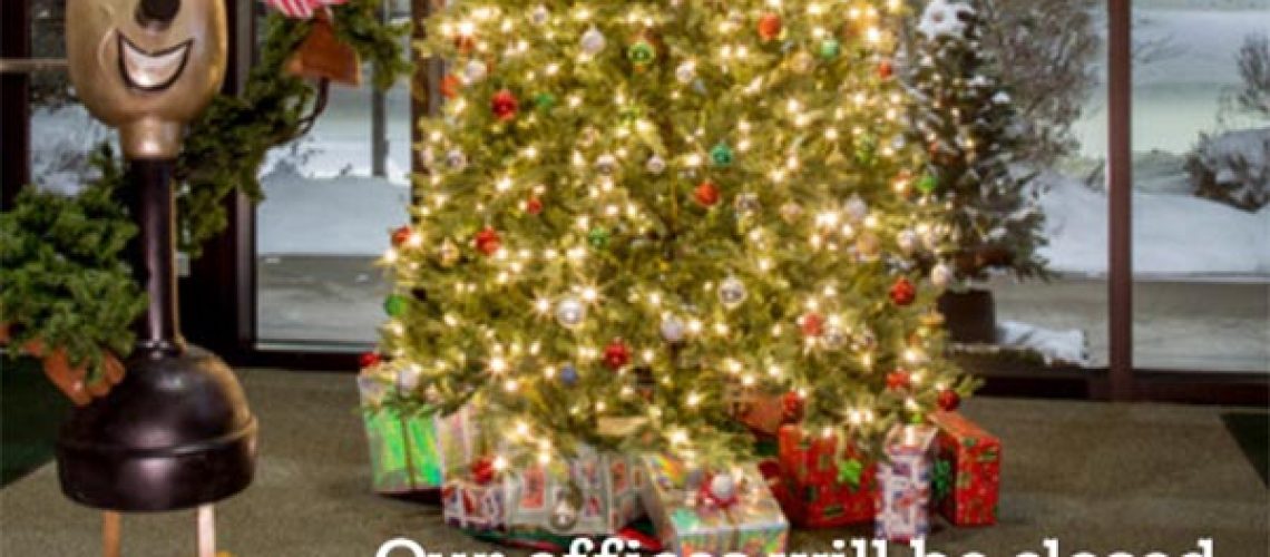 Christmas tree - our offices will be closed December 25 and December 26