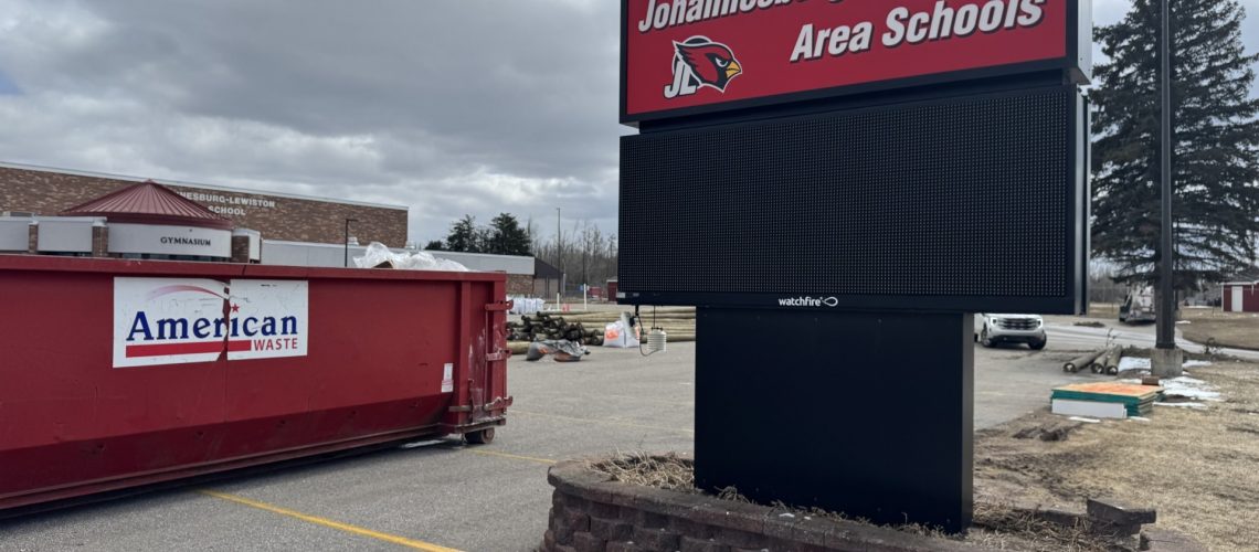 Outside of Johannesburg-Lewiston Area Schools on Wednesday.